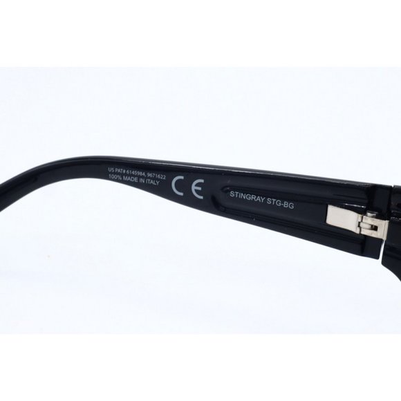 Maui Jim Polarized Wrap Sunglasses MJ 103-02 Gloss Black Neutral Grey (A) - Picture 4 of 7